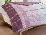 Letná prikrývka Ružová, geometrický vzor%