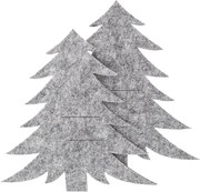 Orion Vrecko na príbory Stromček sivá, 18 x 18 cm, súprava 2 ks