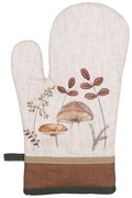 Béžová chňapka - rukavice s hubkami Little Forest Jewels - 18*30 cm
