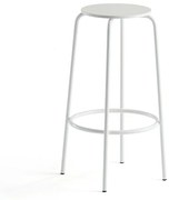 Barová stolička TIMMY, biely rám, biely sedák, V 730 mm