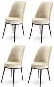 Súprava jedálenských stoličiek Dexa Cream and Brown, 4 ks, 4 ks