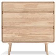 Komoda z masívneho dubového dreva s 3 zásuvkami Gazzda Fawn