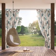 ZÁHRADNÝ VODEODOLNÝ ZÁVES NA PÚTKACH GARDEN 155X220 CM LISTY