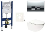 Cenově zvýhodněný závěsný WC set Geberit do lehkých stěn / předstěnová + WC SAT Infinitio SIKOGESINFD35