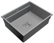Gamma Decor 6050, 1-komorový granitový drez 600x500x220 mm, šedá, GMA-ZLE000114