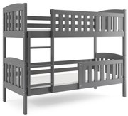 Poschodová posteľ KUBO 200x90 grafitová (bez zásuvky)