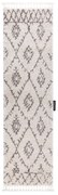 Dywany Łuszczów, Behúň Berber Fez cream, 60x200, biela, obývacia izba