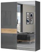 Skriňa 2d Onyx so zrkadlom pk181-og/on lakované pacific walnut/