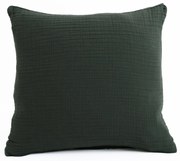Mušelínová obliečka na vankúš 40 × 40 cm - Alexia tmavo zelená