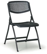 Skladacia stolička s kovovou lakovanou konštrukciou CLICK, čierna