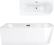 Rohová vaňa Corsan Intero 160 x 74 Montáž ľavostranná Grafitová zátka