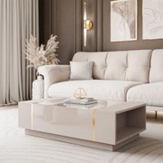 KONFERENČNÝ STOLÍK SANTINO KAŠMÍR VYSOKÝ LESK / ZLATÝ