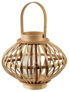 Proutěná lucerna LUCIE Natural 27x22 cm hnědá