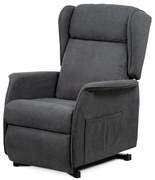 Autronic BONTEC Polohovacie kreslo, elektrické káblové ovládanie, hnedá, látka, TV-1190 BR2 Farba: Šedá