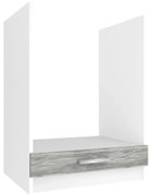 Kuchynská skrinka Belini spodná pre vstavanú rúru 60 cm šedý antracit Glamour Wood bez pracovnej dosky  TOR SDP60/0/WT/GW/0/E