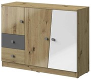 Komoda Nero 07 120 – Šedá Lesk