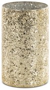 SKLENENÁ VÁZA MELIA 12X21 CM ZLATÁ