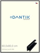 DANTIK rám na obraz 60x80 | ALU Černá matná (Plexi Čiré)