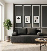 XXXLutz ROZKLADACIA POHOVKA, textil, tmavosivá P & B - Sedačky - 001574008303