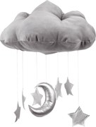 Dekoratívny obláčik šedá so striebrom 26x37x44cm