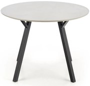 Stôl Balrog Okrúhly 100 Mdf/Oceľ – Svetlý Popolavý/Čierna