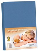 Jersey prestieradlo s elastanom tmavomodrá, 140 x 200 cm