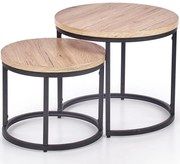 Konferenčný stolík Oreo Dub san remo/čierna Kpl-2