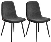 Set dvoch jedálenských stoličiek tmavosivý (2 ks)