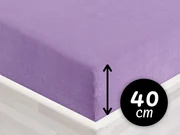 Froté napínacie prestieradlo na extra vysoký matrac FR-012 Levanduľové 80 x 200 - výška 40 cm