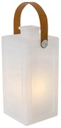 Moderná stolná lampa biela s efektom plameňa nabíjateľná IP44 - Stard