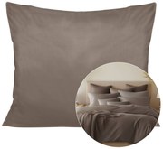 SATÉNOVÁ OBLIEČKA NA VANKÚŠ 50X70 CM TMAVOHNEDÁ