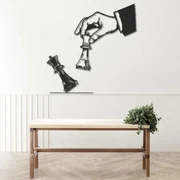 Elegantný dvojdielny obraz šachový dizajn -  ŠACHMAT | SENTOP PR0435 plywood