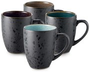 Čierne/tmavomodré keramické hrnčeky v súprave 4 ks 300 ml Gastro Black/Mix – Bitz