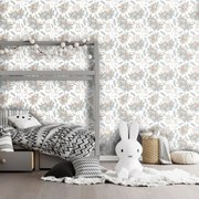 Fototapeta - Králiky a kvety (254x184 cm)