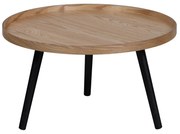 Béžovo-čierny konferenčný stolík WOOOD Mesa, ø 60 cm