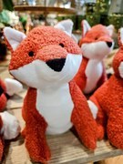 Hrdzavá dverná zarážka líška Fox - 15*14*22 cm