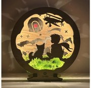 Li-Go 23634/DUB2 - LED stmievateľná stolná dekorácia LED/12W/230V 20x22 cm dub