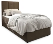 Čalúnená posteľ boxspring MERALIS 100x200 cm hnedá Matrac: Bonell pružinová matrac
