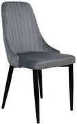 Jedálenská stolička LORIENT zamatová, grafitová