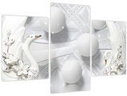 Obraz - Zlatá labuť na vode (90x60 cm)