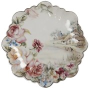 Dezertný tanier v dekore a tvare kvety Fionne - Ø 19*2 cm