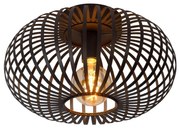 Lucide 78174/40/30 - Stropné svietidlo MANUELA 1xE27/60W/230V pr. 39,5 cm čierna