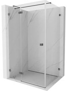 Mexen Lunar T, sklápací sprchový kút ľavý 110 x 70 cm, 8mm číre sklo, profil grafit brúsený, 834T-110-070-66-00-L