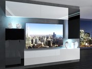 Obývacia stena 250 cm Belini biely lesk / čierny lesk  Imperium8  IMP 8/5/W/WBBW/0/0