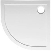 Bruckner Bruckner, ELSE sprchová vanička z liateho mramoru, štvrťkruh 90x90cm, R550, biela, 800.311.4