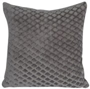 DEKORAČNÁ OBLIEČKA NA VANKÚŠ BELA 40X40 CM TMAVOSIVÁ