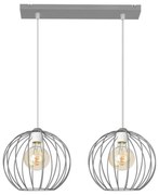 Luster na lanku MERCURE 2xE27/15W/230V šedá