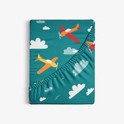 Goldea detská bavlnená napínacia plachta - letecké dobrodružstvo 80 x 160 cm