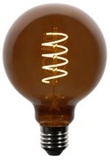 Sada 5 stmievateľných LED žiaroviek E27 G95 hnedá 4W 120 lm 1800K