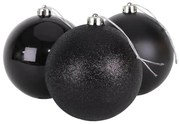 Sada 112 ks ozdôb na vianočný stromček, čierna
